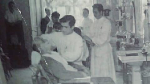 Peluquera Paulino en La Felguera en 1958