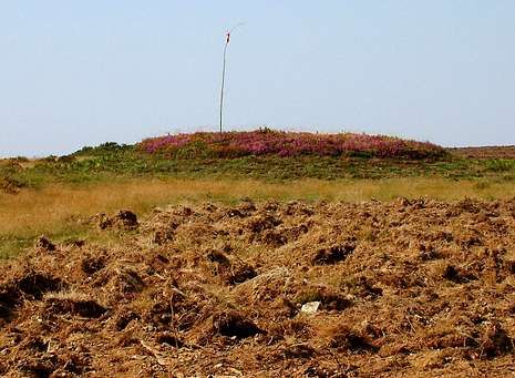Un t�mulo megal�tico que sobresale en el terreno