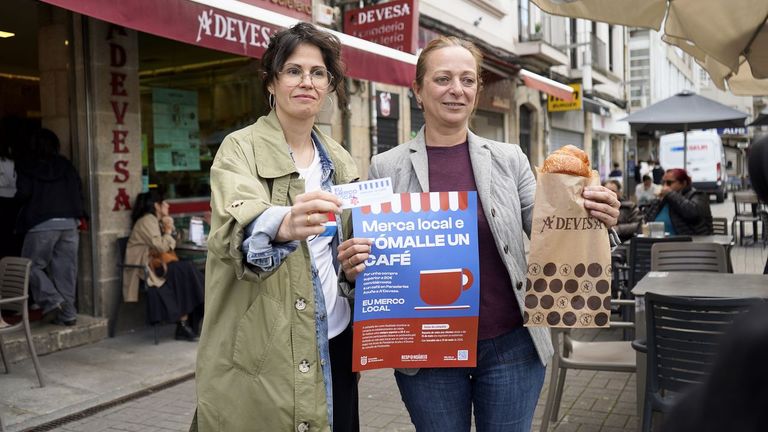 Quince días de cafés gratis por comprar en el comercio local de Pontevedra
