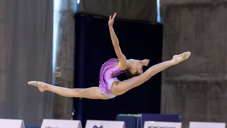 La gimnasta asturiana Claudia Mariño es una de las jóvenes problemas de esta disciplina deportiva