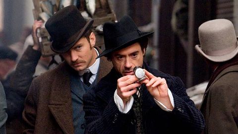 Fotograma de una de las pelculas ms recientes del detective Sherlock Holmes, interpretado en este caso por el actor Robert Downey Jr.