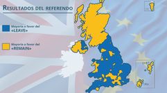Resultados del referendo en Reino Unido