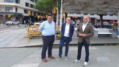 De izquierda a derecha, los concejales de Movilidad, Obras Públicas y Urbanismo, Pelayo Barcia, Gilberto Villoria y Jesús Martínez Salvador.