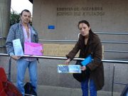 Juan Carlos e Irene Puga se pusieron en huelga de hambre ante los juzgados de Vigo