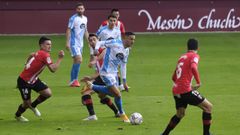 Christian Herrera elimina rivales en la victoria del Lugo ante el Logroñés
