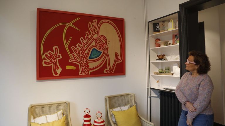 Exposición de Baldomero Moreiras en Elga Interiorismo, en Ourense.
