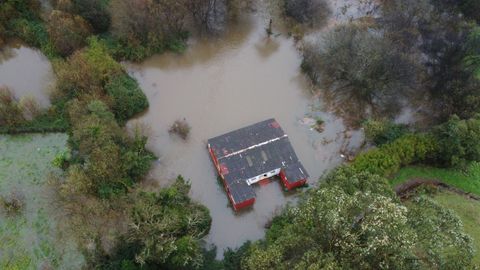 Temporal: inundaciones en Meirás, en Valdoviño