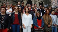 Liceras, número 1 de Más País por Pontevedra, y Bescansa, número 1 por A Coruña, en la presentación de la candidatura de la segunda a liderar Podemos Galicia el pasado año