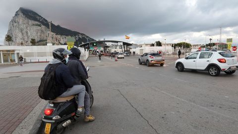 La frontera con Gibraltar, en una imagen de este martes