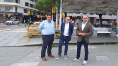 Los concejales de Movilidad, Pelayo Barcia; Obras Públicas, Gilberto Vitoria, y Urbanismo, Jesús Martínez Salvador