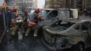 Efectos de los bombardeos rusos en Kiev