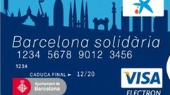 Tarjeta Barcelona Solidria, en la que se inspra la tarjeta social propuesta por IU