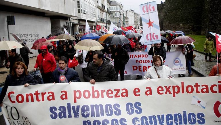 Varias manifestaciones recorren Galicia en el Día da clase Obreira Galega