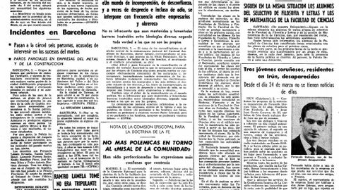 Informacin publicada en La Voz el 6 de abril de 1973