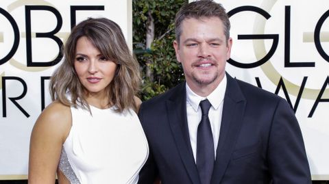Matt Damon junto a su mujer, Luciana Barroso. 
