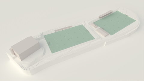 El proyecto de remodelaci�n de las pistas de f�tbol del Galicia de Caranza, en Ferrol.