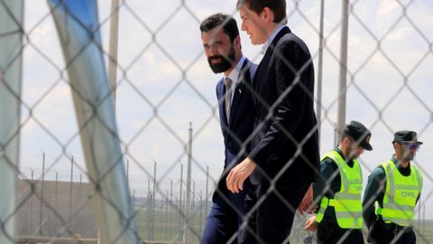 El presidente del Parlament de Catalua, Roger Torrent, a su salida de Estremera donde ha visitado a los polticos encarcelados