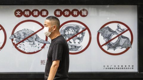 En China hay carteles que advierten de la prohibición de comer animales exóticos
