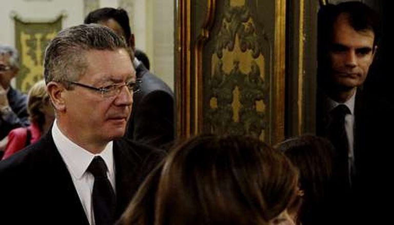 Ruiz-Gallardón, promotor de la ley que recorta la justicia universal, y el juez Ruz el pasado día 7.