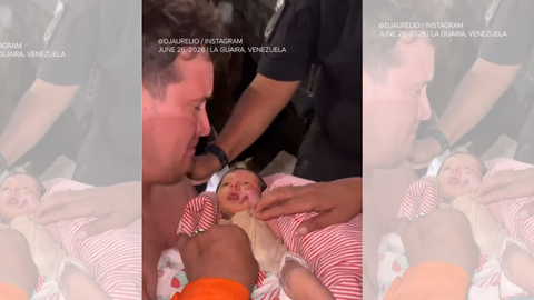 Beb� rescatado entre los escombros de los terremotos en Venezuela.