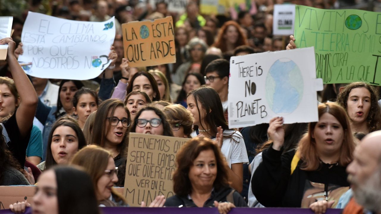 Imagen de archivo de una manifestaci�n de Fridays For Future en A Coru�a en el 2019