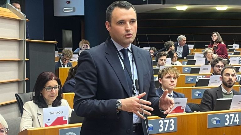 El consejero de Hacienda, Justicia y Asuntos Europeos, Guillermo Peláez, en Bruselas