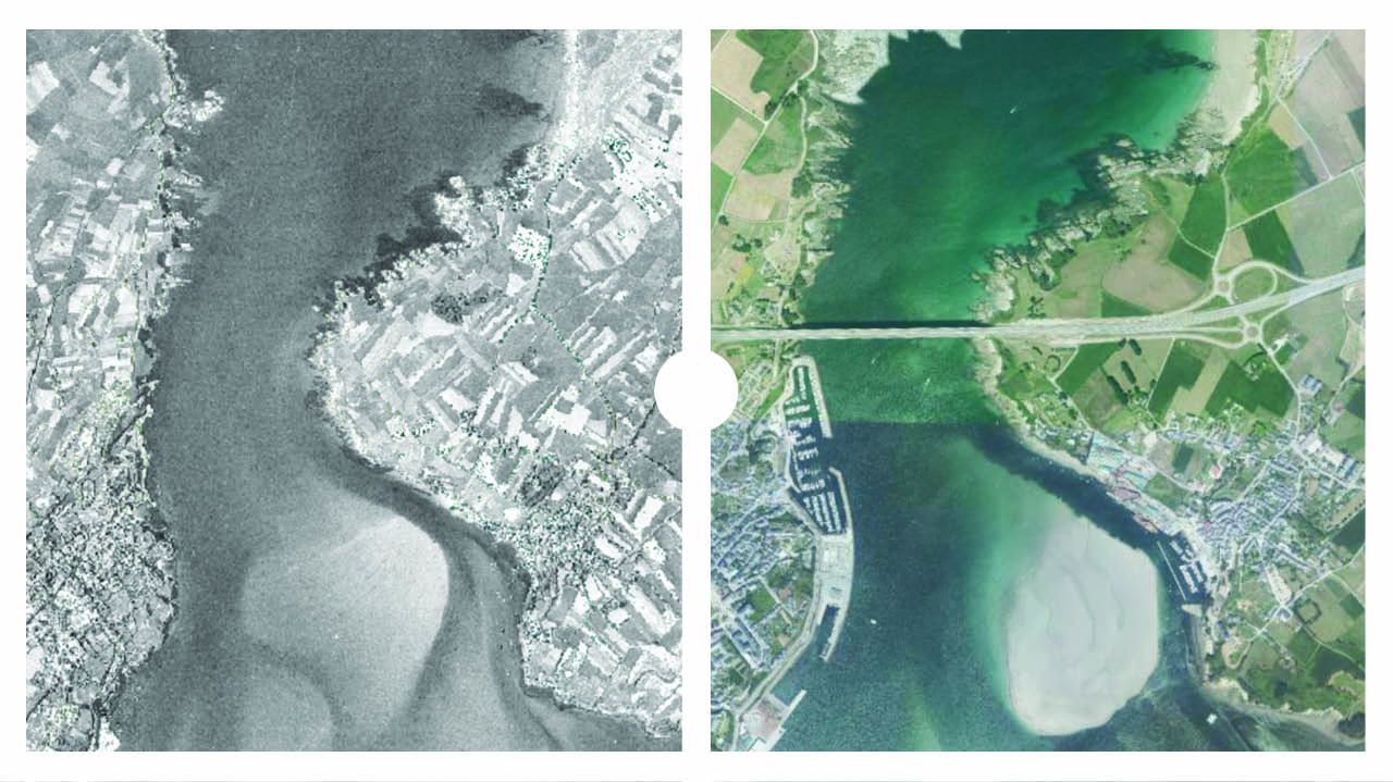 La r�a del Eo en 1956 y en 2019, seg�n datos del Instituto Geogr�fico Nacional (IGN)