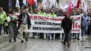 Movilización de los trabajadores de la empresa de buzoneo Blavice, en vías de echar el cierre.