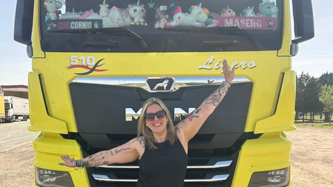 Irene Masero, camionera asturiana