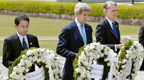John Kerry, en un homenaje a Hiroshima