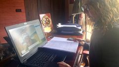 Teresa Mallada,en una v�deoconferencia