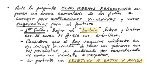 Notas manuscritas de la planficaci&oacute;n del 23F, noviembre de 1980.