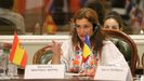 Valentina Martínez Ferro, diputada en el Congreso del PP, este miércoles en el Parlamento ucraniano.