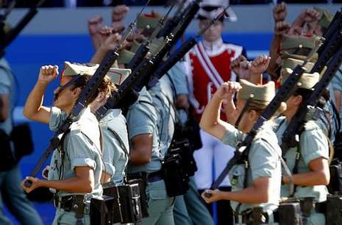 Desfile militar de las Fuerzas Armadas en el Da de la Fiesta Nacional, en Madrid.