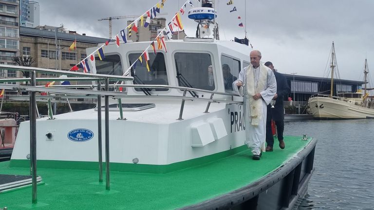 El tercer barco de prácticos entra en servicio para reforzar la seguridad del tráfico en la ría de Vigo por su rapidez ante las emergencias