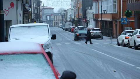 Primera nevada en Curtis (A Coruña)