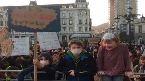 Protestas contra el cambio climtico en Oviedo