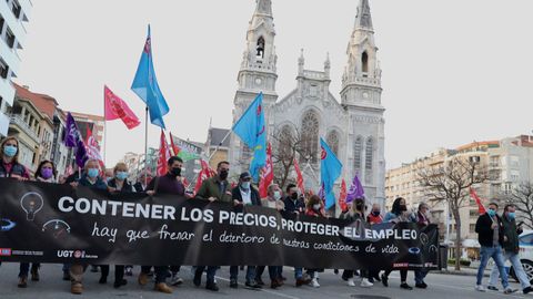 Manifestación este miércoles en Avilés convocada por CCOO y UGT para urgir medidas frente a la crisis de precios