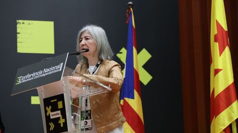 La presidenta de la ANC, Dolors Feliu, clausura la conferencia nacional del colectivo