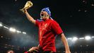 David Villa celebra el Mundial de Sudáfrica