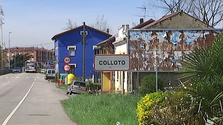 Carretera N-634 a su paso por Colloto, una vía con gran volumen de tráfico