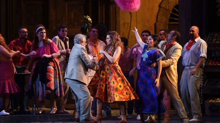 Un momento de la representación de «Tosca» durante la temporada de Ópera de Oviedo 2018-19