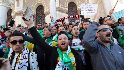 Protestas Argelia.Los jvenes fueron de nuevo los protagonistas de las protestas