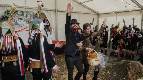 Vota da Pita del entroido de As Eiroás en Ourense
