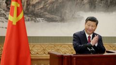 El presidente de China, Xi Jinping, en una reunin de la cpula del Partido Comunista Chino, en octubre del 2017
