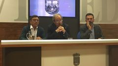 El concejal de Cultura, Roberto Snchez Ramos; el concejal responsable del rea de Seguridad Ciudadana, Ricardo Fernndez, y el alcalde de Oviedo, Wenceslao Lpez