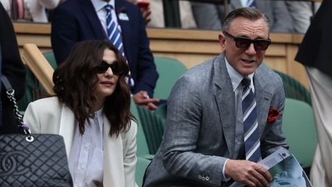 Los actores Rachel Weisz y Daniel Craig, en la final del torneo de Wimbledon