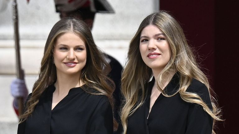 La princesa Leonor y la infanta Sofía, en el concierto de Ba