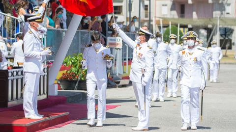 Jura de bandera en la Escuela Naval en julio del 2020