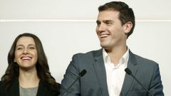 Inés Arrimadas y Albert Rivera, en uma imagen de archivo